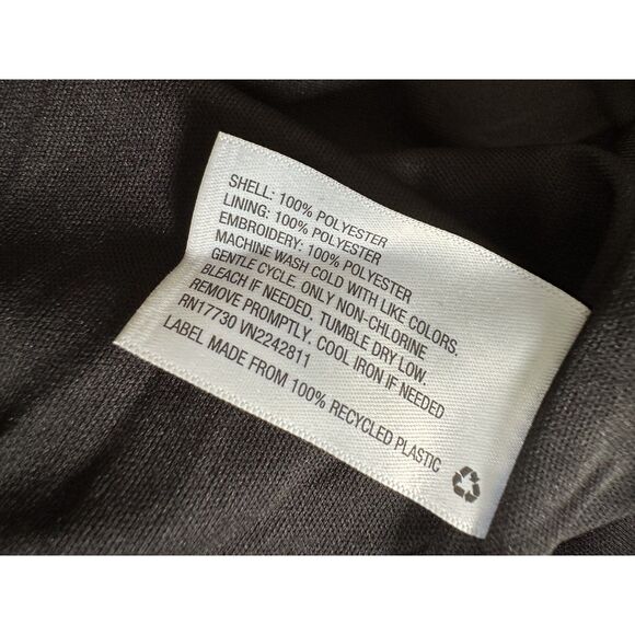 Xhilaration Black Floral Butterfly Embroidered Satin Bomber Jacket Womens size L - Picture 5 of 5